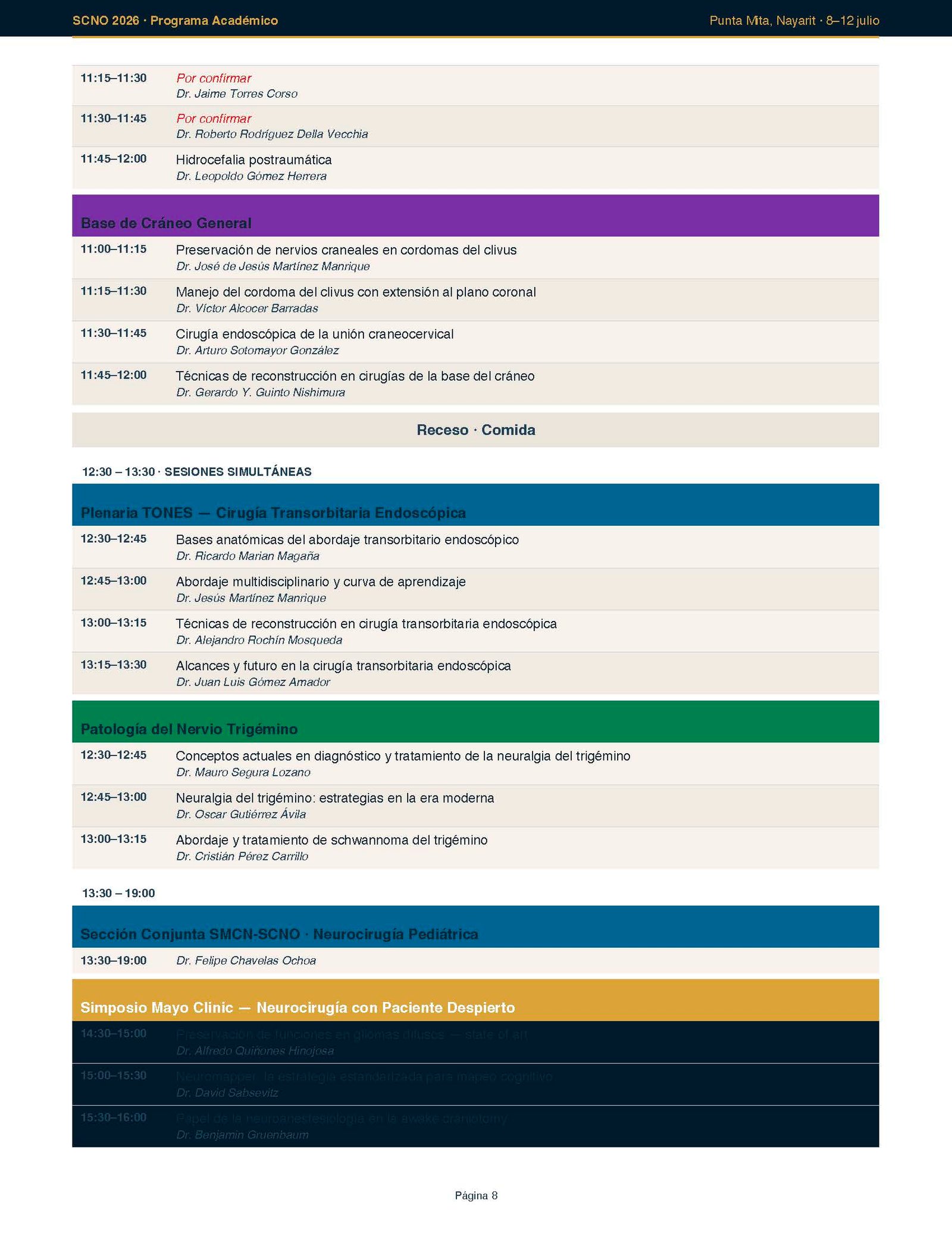 Programa Página 8