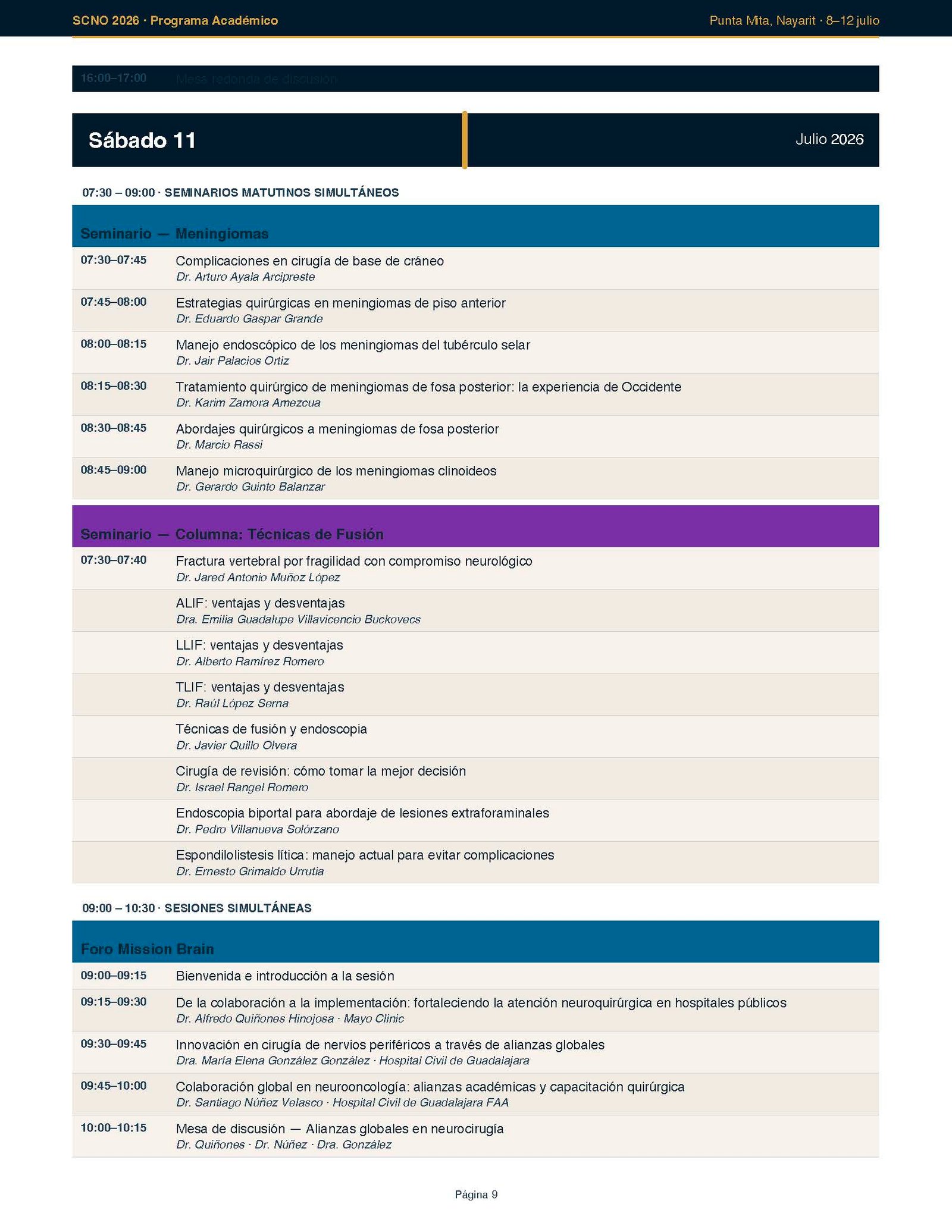 Programa Página 9